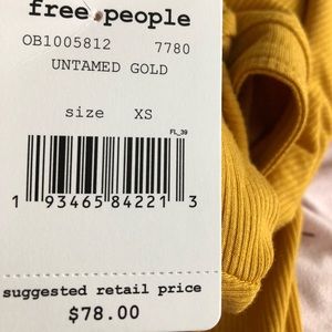 Free People Tops - Free people shimmy shake yellow gold long sleeve Free People Tops - Free people shimmy shake yellow gold long sleeve